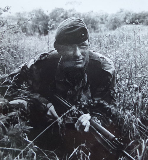 The author Scott Oliver in the Royal Marine Commandos more than 40 years ago.