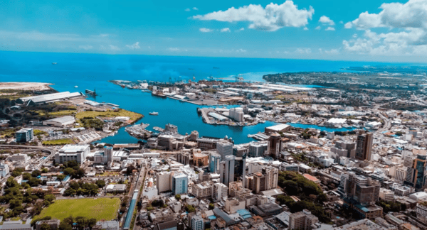 Port Louis, the capital of Mauritius.